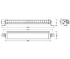 Esquema de las Dimensiones de la barra de led Osram LEDriving® LIGHTBAR FX500-SP