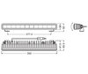 Esquema de las Dimensiones de la barra de led Osram LEDriving® LIGHTBAR SX300-SP