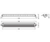 Esquema de las Dimensiones de la barra de led Osram LEDriving® LIGHTBAR VX500-SP