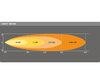Gráfico del haz luminoso Spot de la barra de led Osram LEDriving® LIGHTBAR VX250-SP