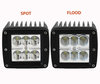 Faro adicional de LED  Cuadrado 24W CREE para 4X4 - Quad - SSV Spot