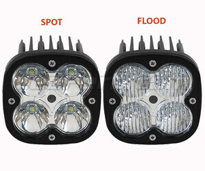 Faro adicional de LED CREE Cuadrado 40W para Moto - Escúter - Quad Spot