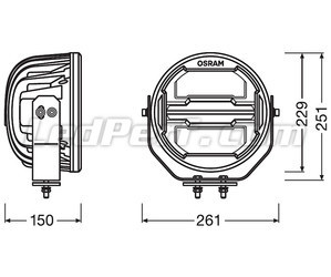 Primer plano de la luz adicional de led Osram LEDriving® ROUND MX260-CB apagada
