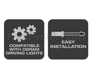 Soporte Osram LEDriving® LICENSE PLATE BRACKET AX instalación sencilla y compatible con todas las iluminaciones Osram de la gama LEDriving .