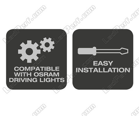 Soporte Osram LEDriving® LICENSE PLATE BRACKET AX instalación sencilla y compatible con todas las iluminaciones Osram de la gama LEDriving .