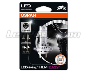 Empaque vista frontal de las bombillas de moto H7 LED Osram Easy