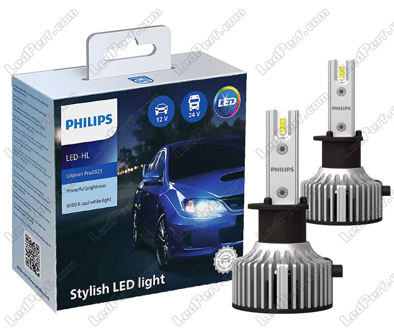 2x lámparas de led H1 PHILIPS Ultinon Pro3021 6000K