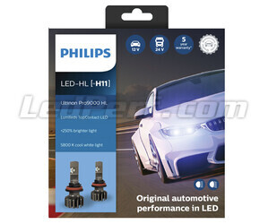 Kit de lámparas H11 de led PHILIPS Ultinon Pro9000 +250% 5800K - 11362U90CWX2