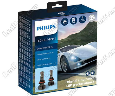 Kit de lámparas H11 de led PHILIPS Ultinon Pro9100 +350% 5800K - LUM11362U91X2