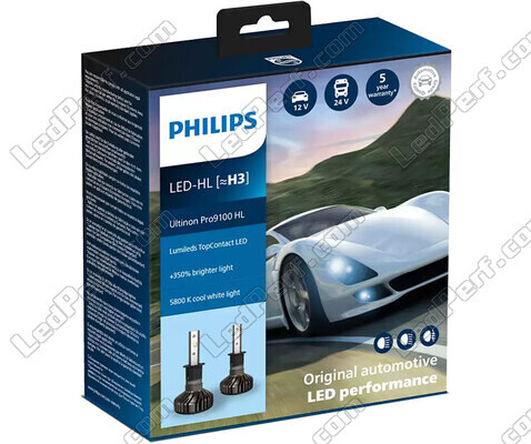 Kit de lámparas H3 de led PHILIPS Ultinon Pro9100 +350% 5800K - LUM11336U91X2