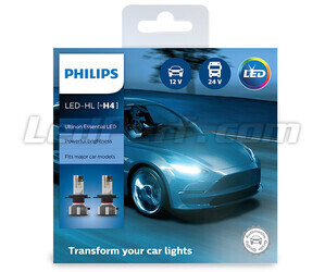 Kit de lámparas de led H4 PHILIPS Ultinon Essential LED - 11342UE2X2