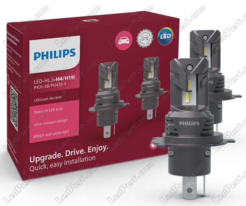 2x Bombillas LED H4 PHILIPS Ultinon Access 6000K - Plug and Play