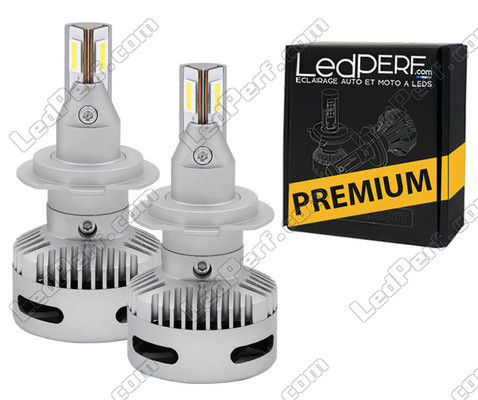 Bombillas H7 LED para coche con faros lenticular.
