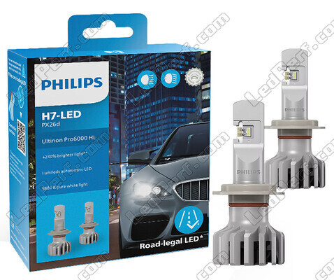 Kit Bombillas de LED H7 Philips ULTINON Pro6000 Homologadas - 11972U6000X2