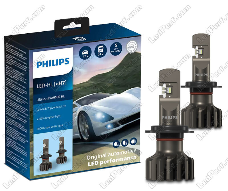 Kit de lámparas de led H7 PHILIPS Ultinon Pro9100 5800K +350%