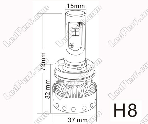 Mini bombilla led H8 Tuning