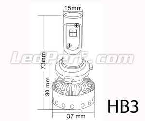 Mini bombilla led HB3 Tuning