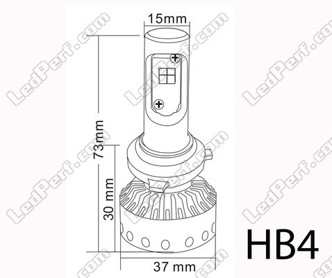 Mini Bombilla LED HB4 Moto escúter y quad