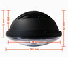 Óptica moto Full LED negra para faro redondo 5,75 pulgadas - Tipo 3 Spot
