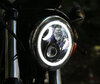 Óptica moto Full LED negra para faro redondo 5.75 pulgadas - Tipo 4