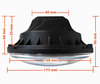 Óptica moto Full LED negra para faro redondo 7 pulgadas - Tipo 3 Spot