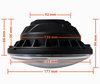Óptica moto Full LED negra para faro redondo 7 pulgadas - Tipo 5 Spot
