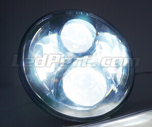Óptica moto Full LED cromada para faro redondo 7 pulgadas - Tipo 2 Spot