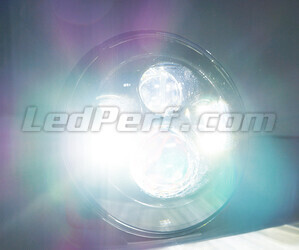 Óptica moto Full LED cromada para faro redondo 7 pulgadas - Tipo 3 Spot