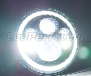 Óptica moto Full LED cromada para faro redondo 7 pulgadas - Tipo 5 Spot