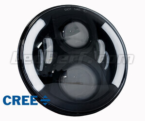 Óptica moto Full LED negra para faro redondo 7 pulgadas - Tipo 4