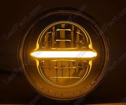Óptica moto Full LED cromada para faro redondo 5.75 pulgadas - Tipo 5