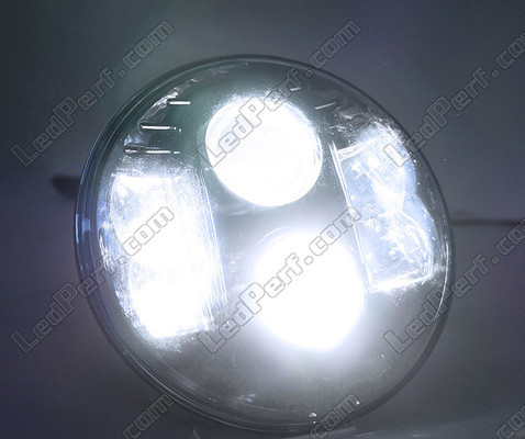 Óptica moto Full LED cromada para faro redondo 7 pulgadas - Tipo 1 Spot