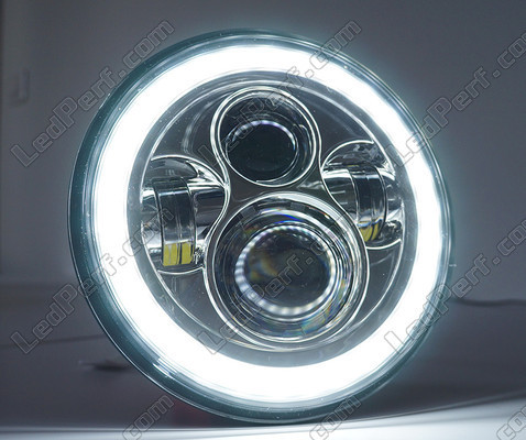 Óptica moto Full LED cromada para faro redondo 7 pulgadas - Tipo 5 Spot