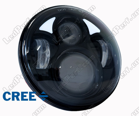 Óptica moto Full LED negra para faro redondo 5,75 pulgadas - Tipo 3