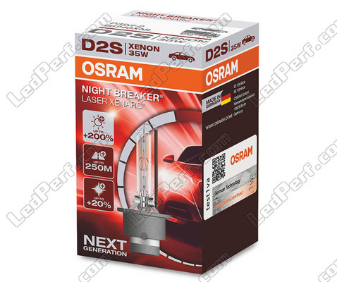 Bombilla Xenón D2S Osram Xenarc Night Breaker Laser +200% - 66240XNL en su Embalaje