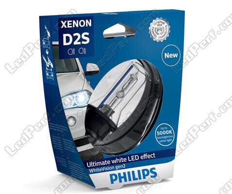 Lámpara Xenón D2S Philips WhiteVision Gen2 +120 % 5000K - 85122WHV2S1