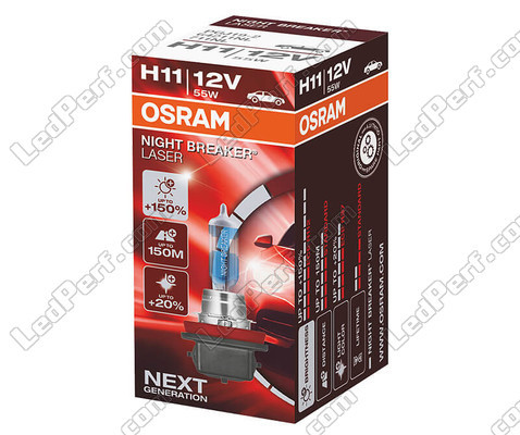 bombilla H11 Osram Night Breaker Laser +130% por unidades
