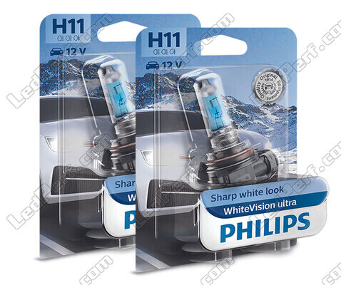 Pack de 2 lámparas H11 Philips WhiteVision ULTRA + Luz de posición - 12362WVUB1