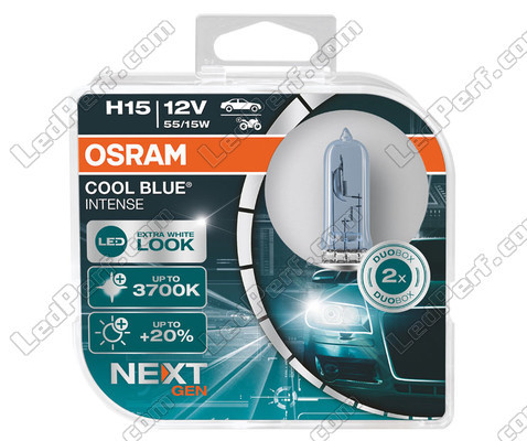 Par de bombillas Osram H15 Cool blue Intense Next Gen con efecto LED 3700K