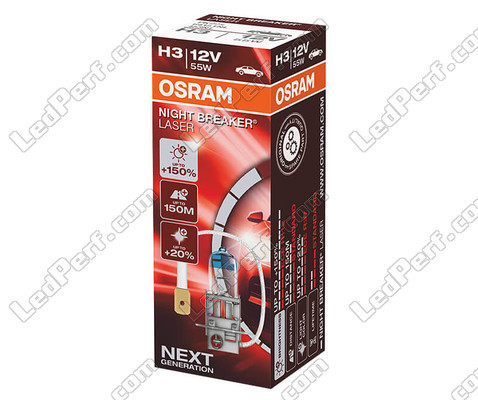 bombilla H3 Osram Night Breaker Laser +130% por unidades