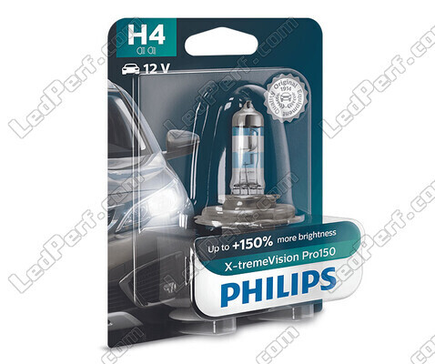1x lámpara H4 Philips X-tremeVision PRO150 60/55W 12 V - 12342XVPB1