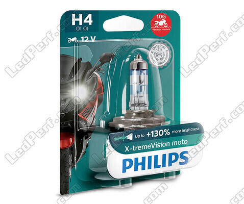 Lámpara H4 Philips X-tremeVision Moto +130 % 60/55W - 12342XV+BW