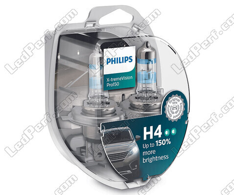 Paquete de 2 lámparas H4 Philips X-tremeVision PRO150 60/55W - 12342XVPS2