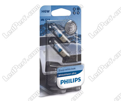 Pack de 2 lámparas H6W Philips WhiteVision ULTRA - 12036WVUB2