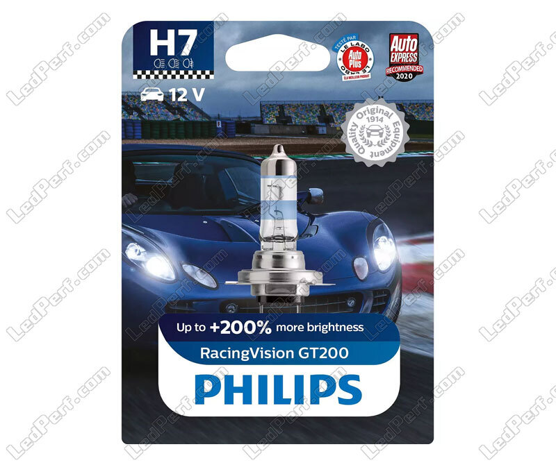 1x lámpara H7 Philips RacingVision GT200 55W +200 % - 12972RGTB1