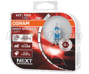 Pack de 2 bombillas H7 Osram Night Breaker Laser +150% - 64210NL-HCB