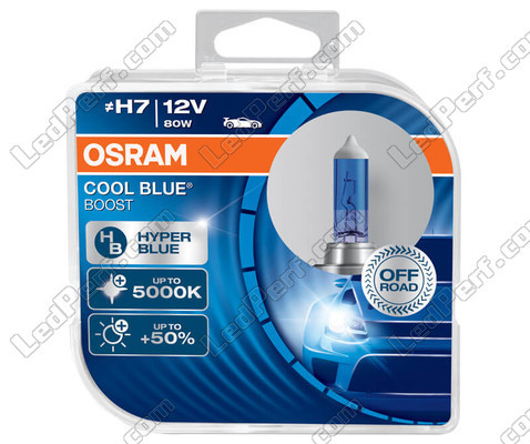 Bombillas H7 Osram Cool Blue Boost 5000K efecto xenón ref : 62210CBB-HCB en un envase de 2 bombillas