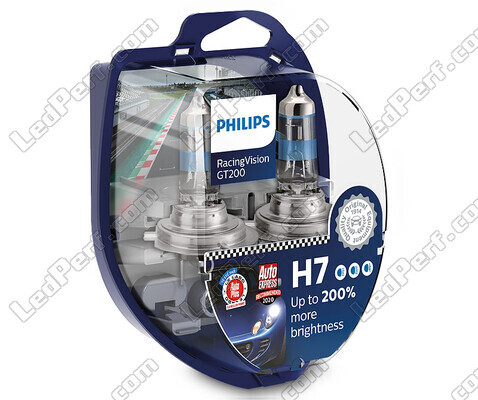 Paquete de 2 lámparas H7 Philips RacingVision GT200 55W +200 % - 12972RGTS2