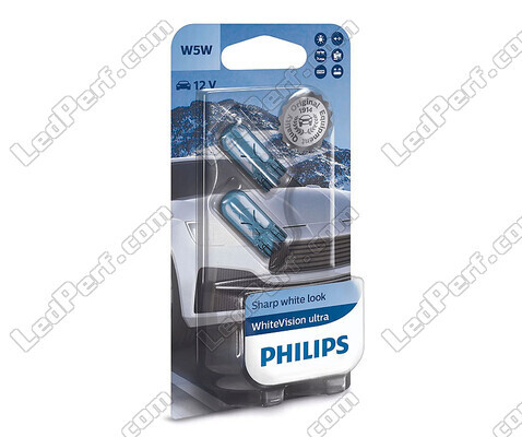 Pack de 2 lámparas W5W Philips WhiteVision ULTRA - 12961WVUB2