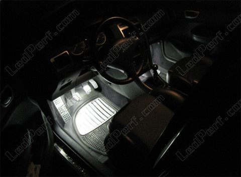 Suelo pies banda de LED blanca impermeable 30cm Peugeot 307
